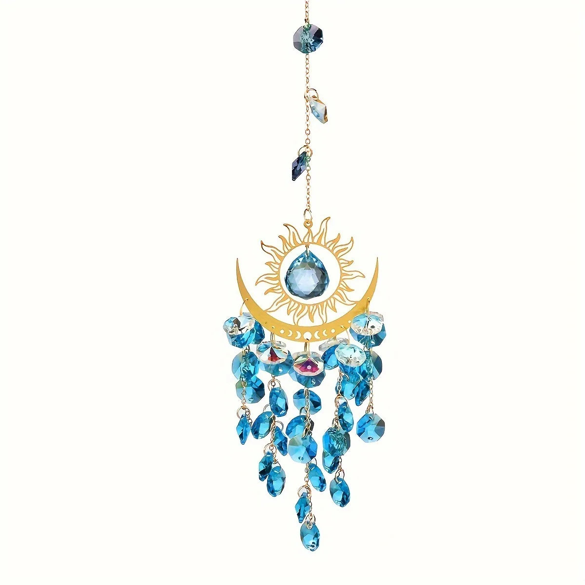 Flaming Sun Crystal Sun Catcher Hanging Decor
