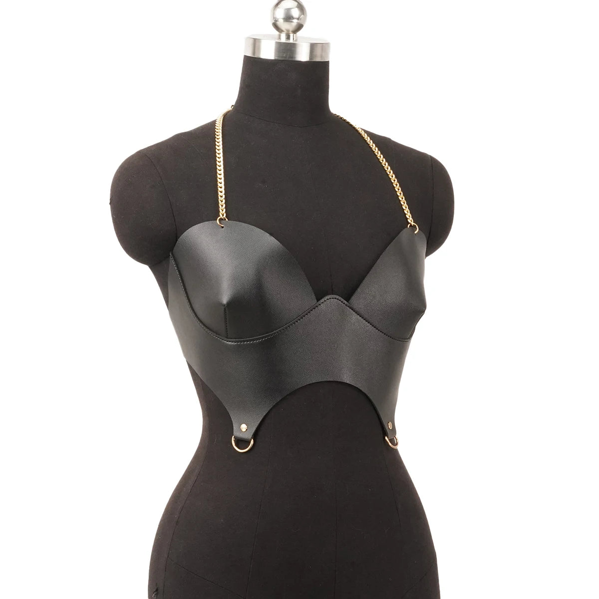PU Leather Corset Top Bustier Top
