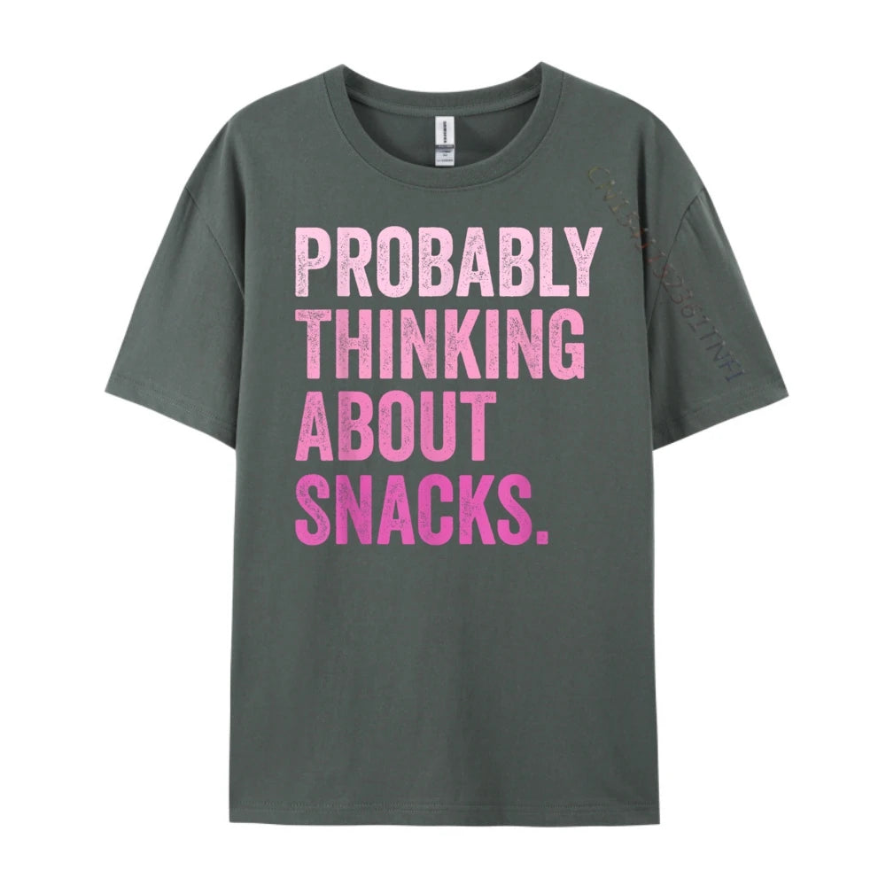 Probably Thinking About Snacks Men's T-Shirts