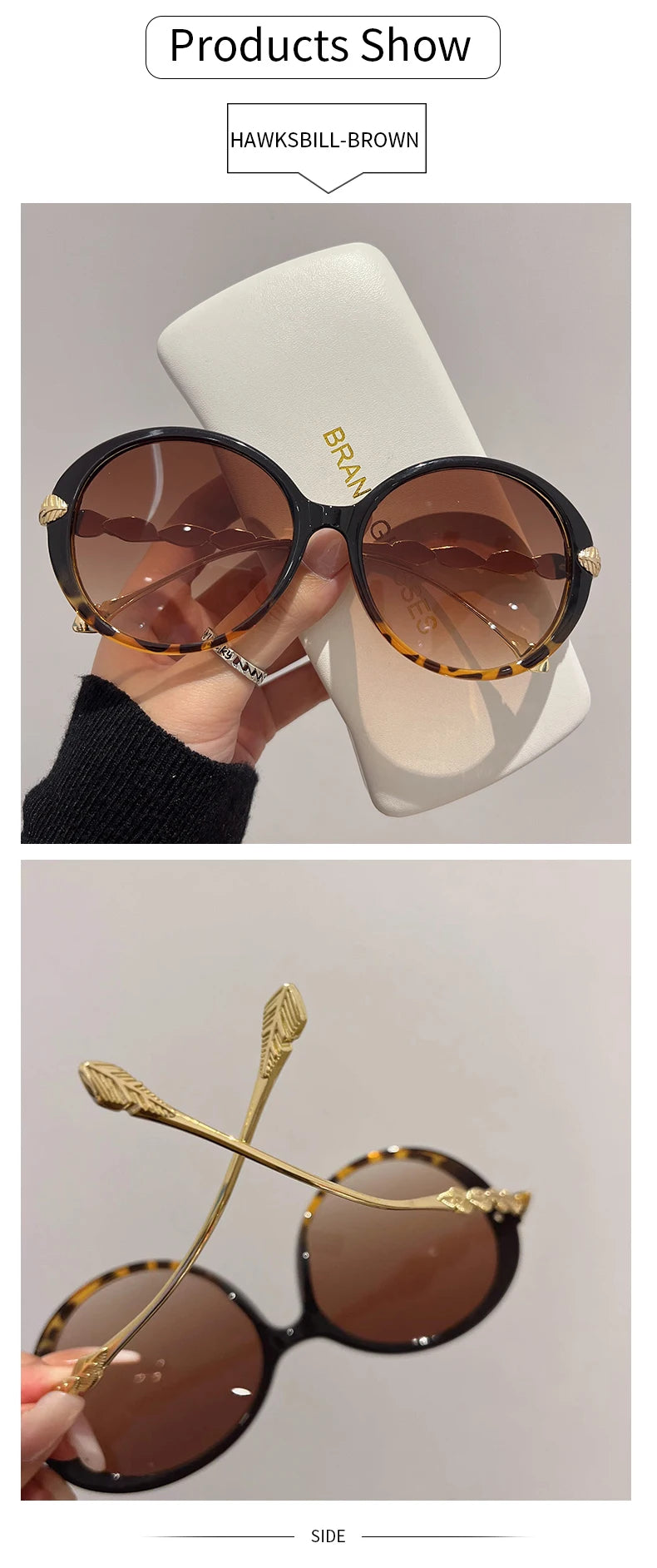 Shania's Round Sunglasses Oversized Vintage Shades