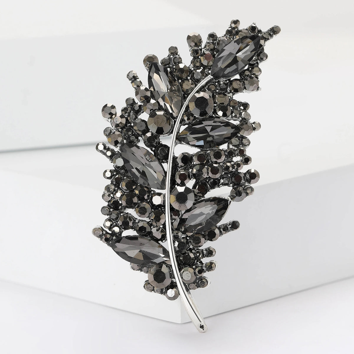 Feather Glass Brooches