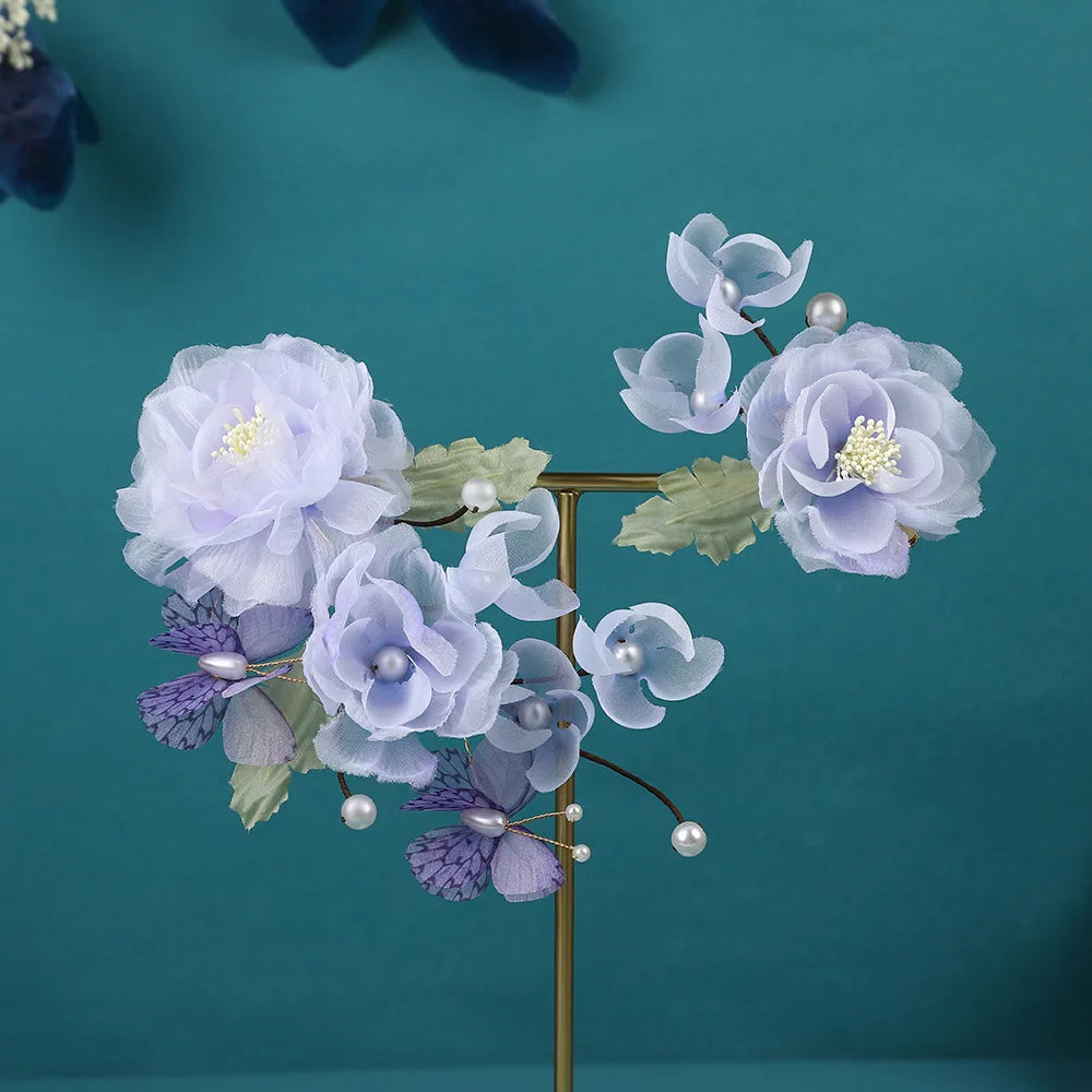 Silk Peony Hair Clip 1/2pcs Flower Hairpins Handmade Bridal Hair Accessories