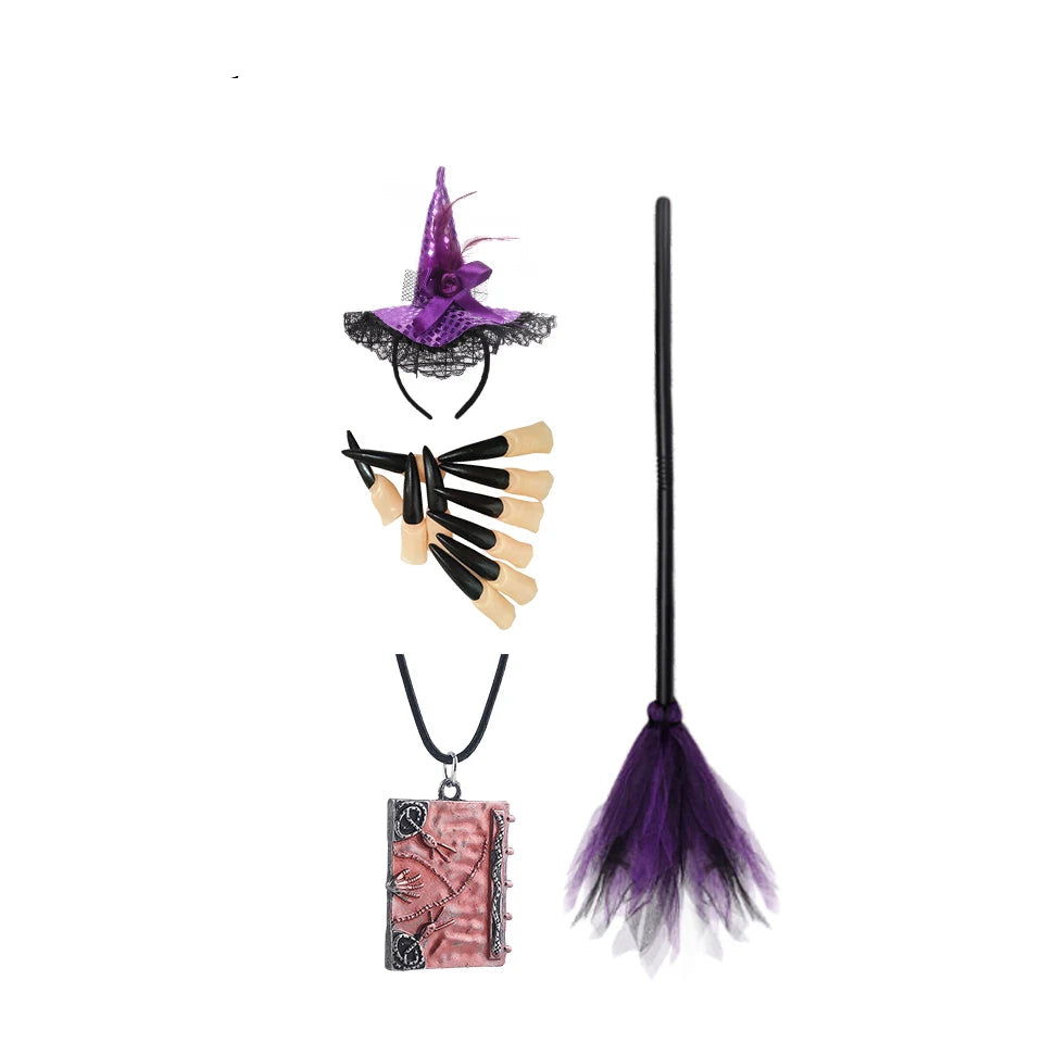 Hocus Pocus 2 Costume Girls Sanderson Sisters Children Sarah Witch Dress