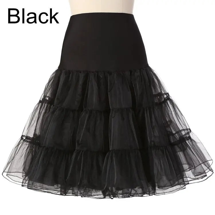 Colourfun Pettiskirts Cosplay Rockabilly Crinoline Underskirt