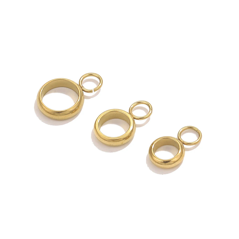 20pcs Stainless Steel Pendant Clip Connectors Bail Clasps For DIY Necklace Pendants Clip Pinch Findings Jewelry Making Supplies