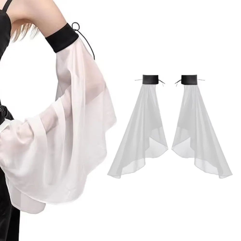 Long Tulle Detachable Sleeves