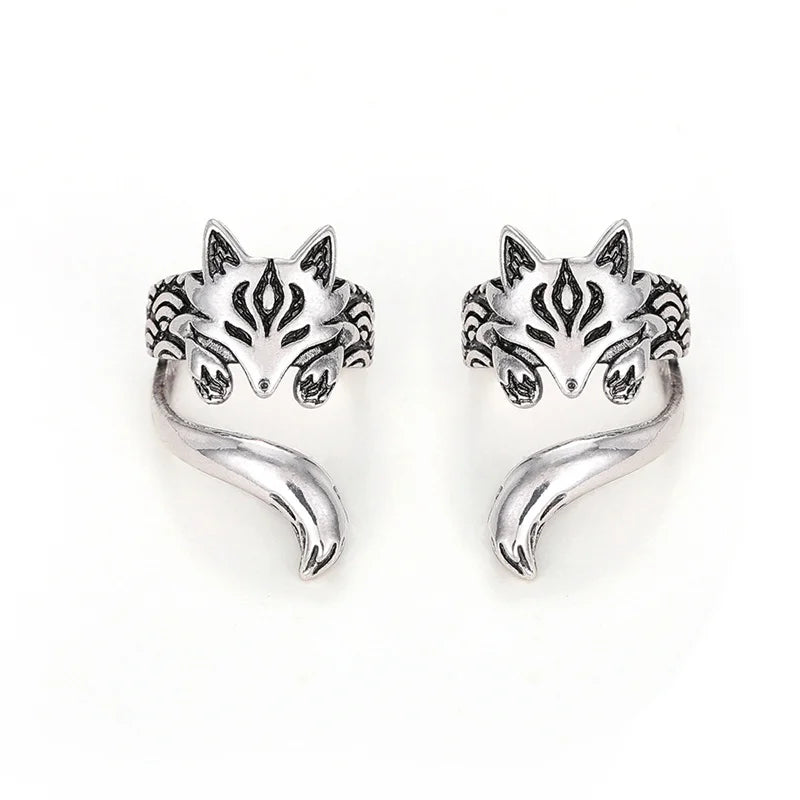 Fox Ear Cuffs Non-piercing Clip Earrings