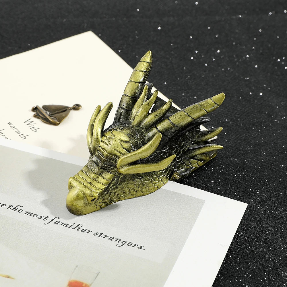 Dragon Head Metal Bookmarks for Book Lovers