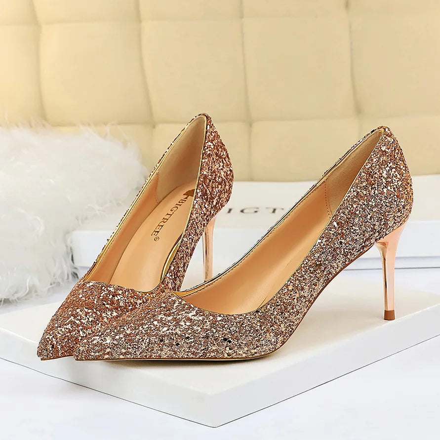 Magical Glittery High Heels in EIGHT Colours