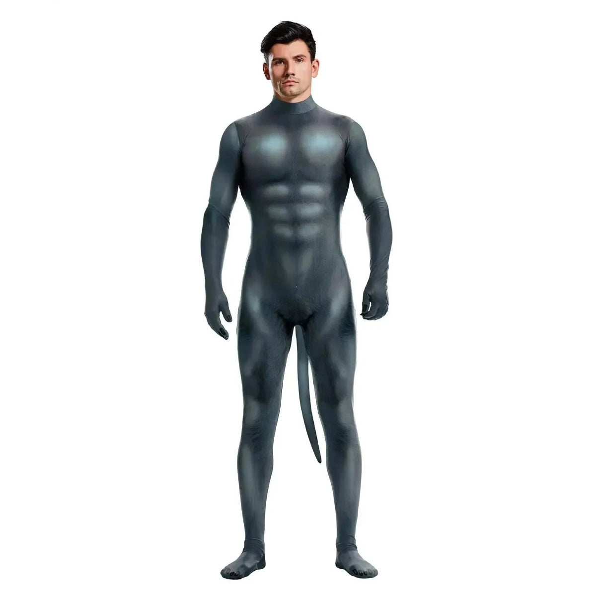 Animal Cosplay Carnival Costume Adults Bodysuit Unisex with Paws and Tail