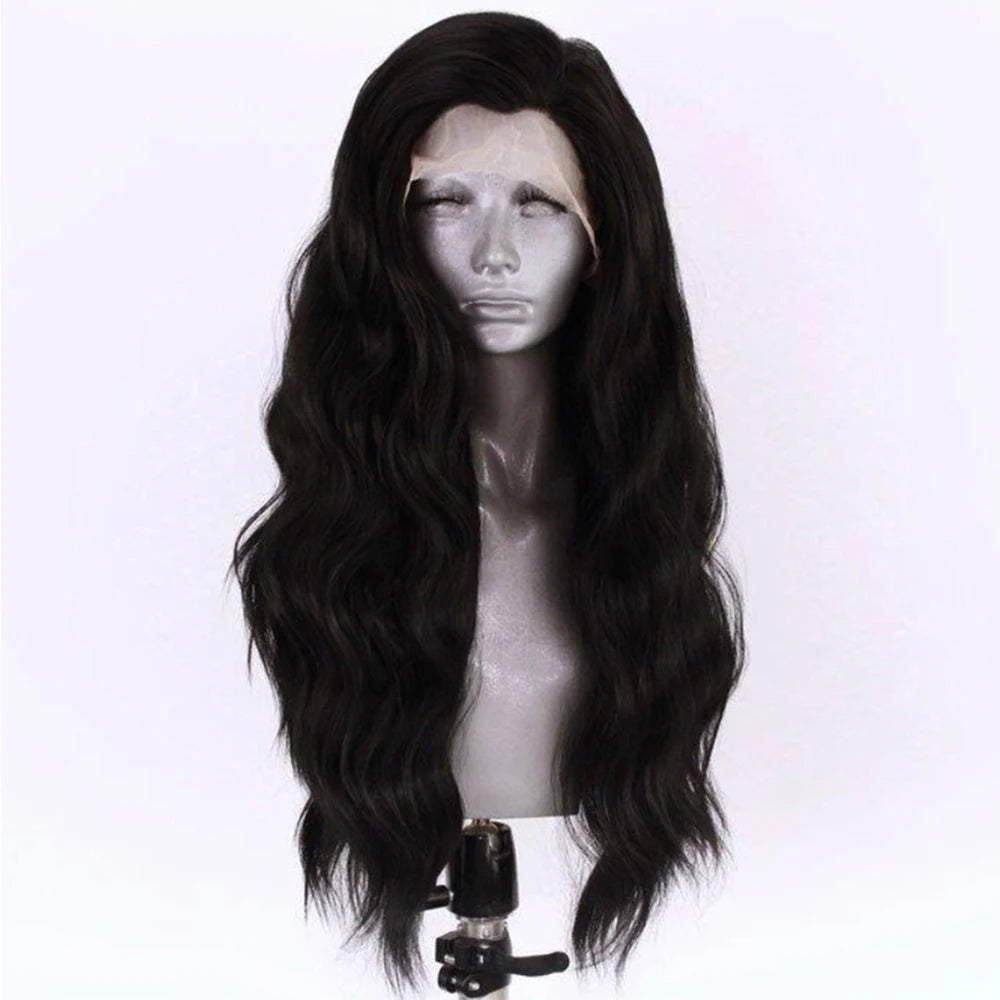 Long Soft Waves Wigs Side Part Soft Lace Front Wig Heat Resistant Fibre