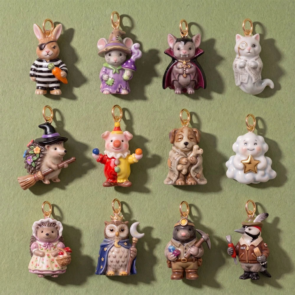 Animal Friends Fancy Dress Party Series Pendant Charms for DIY Jewellery Making
