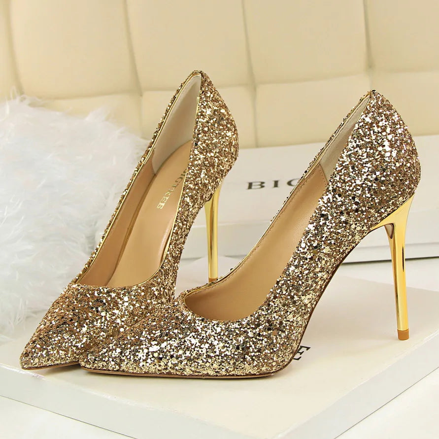 Magical Glittery High Heels in EIGHT Colours