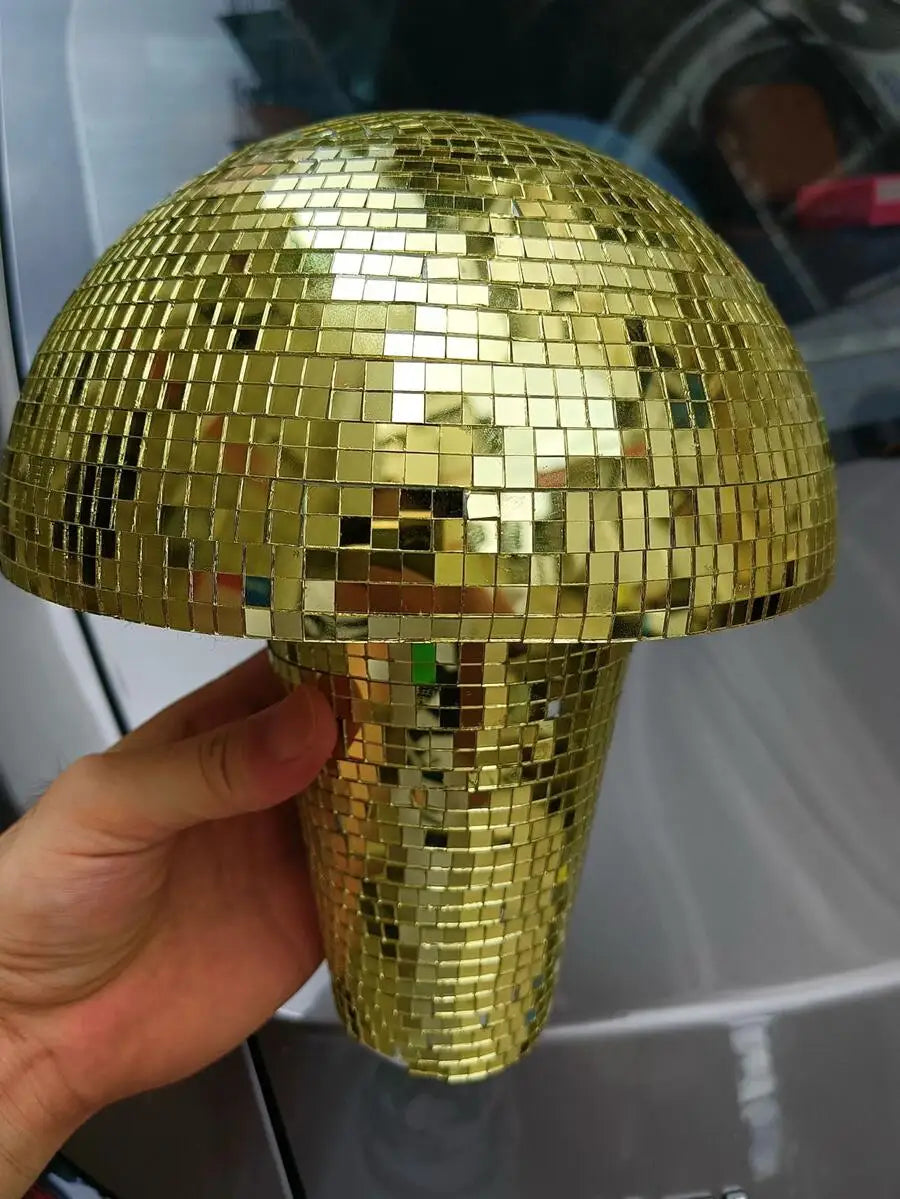 Retro Disco Mushroom Shape Mirror Ball Home Decorations