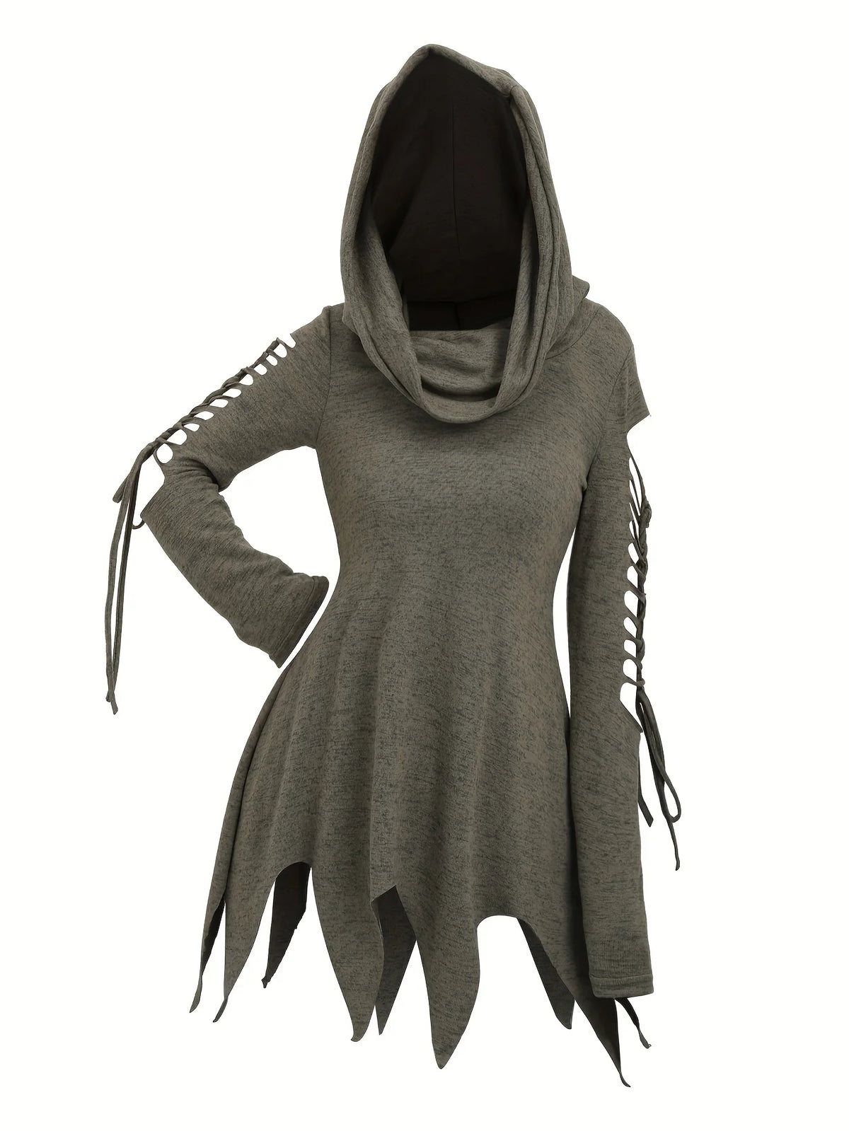 Goblincore Ragged Grunge Hooded Top