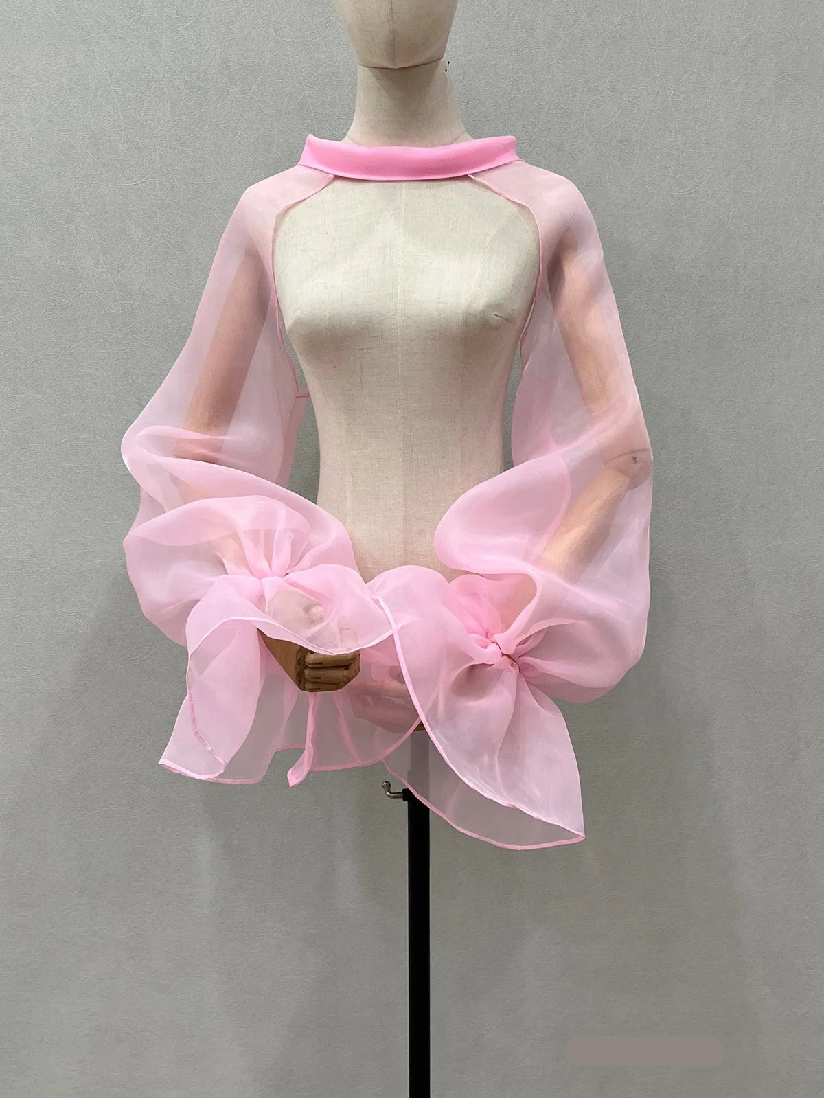 Chiffon Full Sleeves Shoulder Neck Covers Cosplay Dance Performance Wear