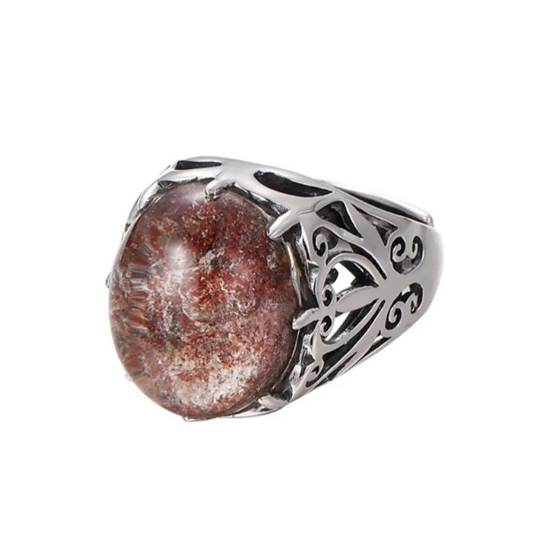 The Seeker of The Lost S925 Sterling Silver Ring Natural Ghost Crystal