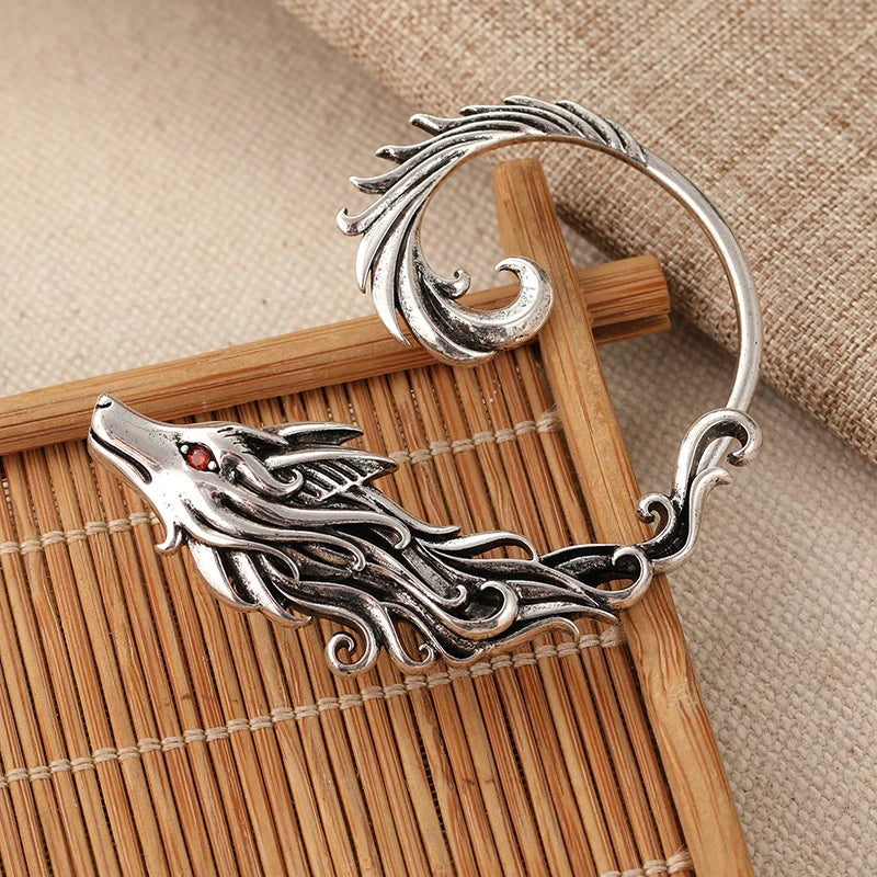 Warg Wolf Ear Cuff Pierced Earring