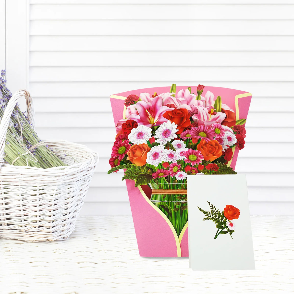 3D Flower Bouquet Greeting Card A4 Size