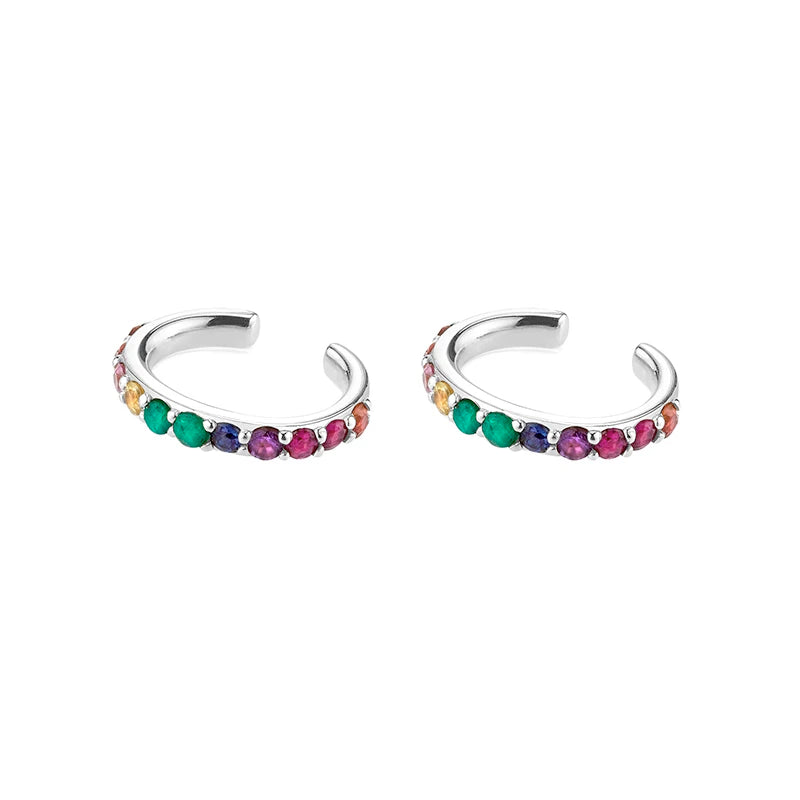 Colourful Zircon Gold Stud Earrings Mix'n'Match