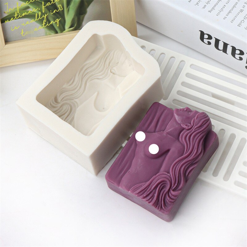Mermaid Silicone Soap Moulds DIY Ocean Goddess Candle Resin Making Chocolate Mould