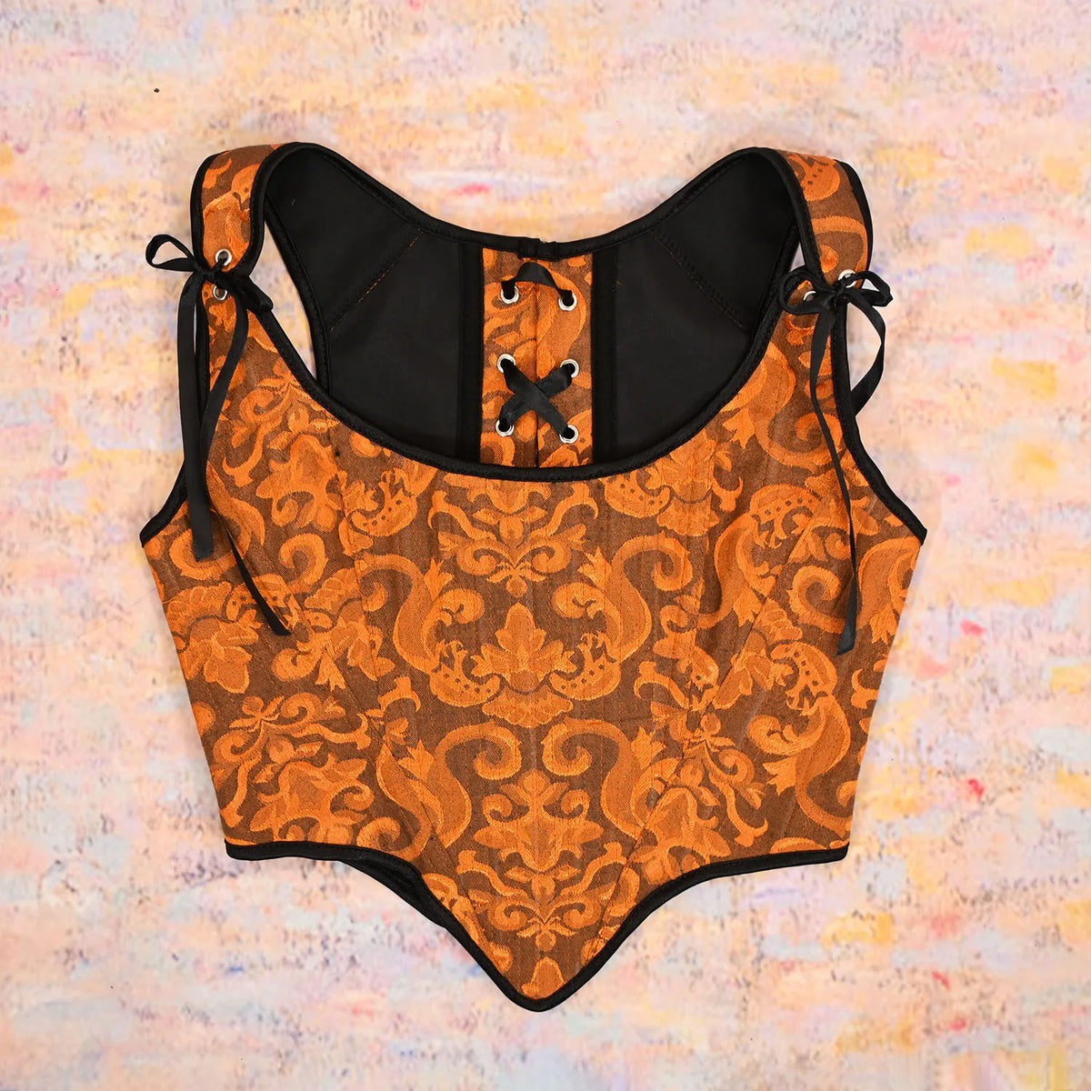 Jacquard Corset Bustier Overbust Boned