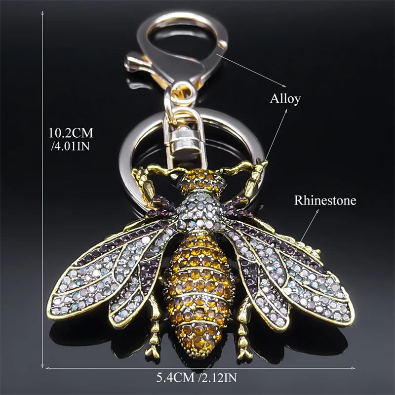 Crystal Bee Keyring