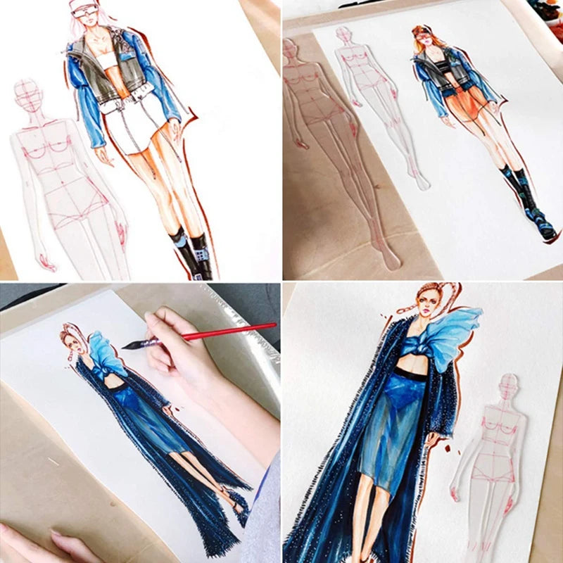 Fashion Illustration Rulers Sketching Templates Patterns Design Tool