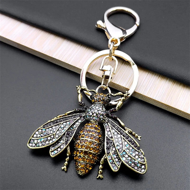 Crystal Bee Keyring