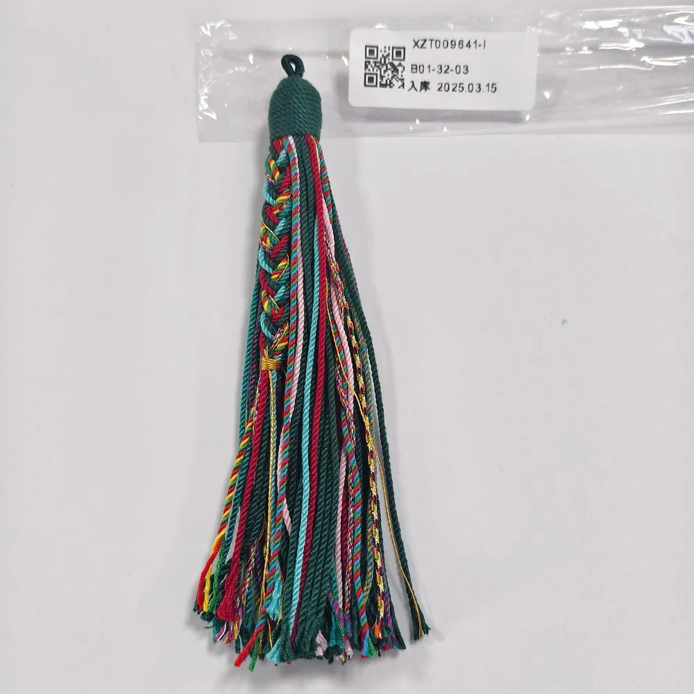 11cm Hand Twisted Cotton Thread Tibetan Style Tassel DIY Bookmark Crafts Jewellery Making Accessories Pendant DIY Car Decoration
