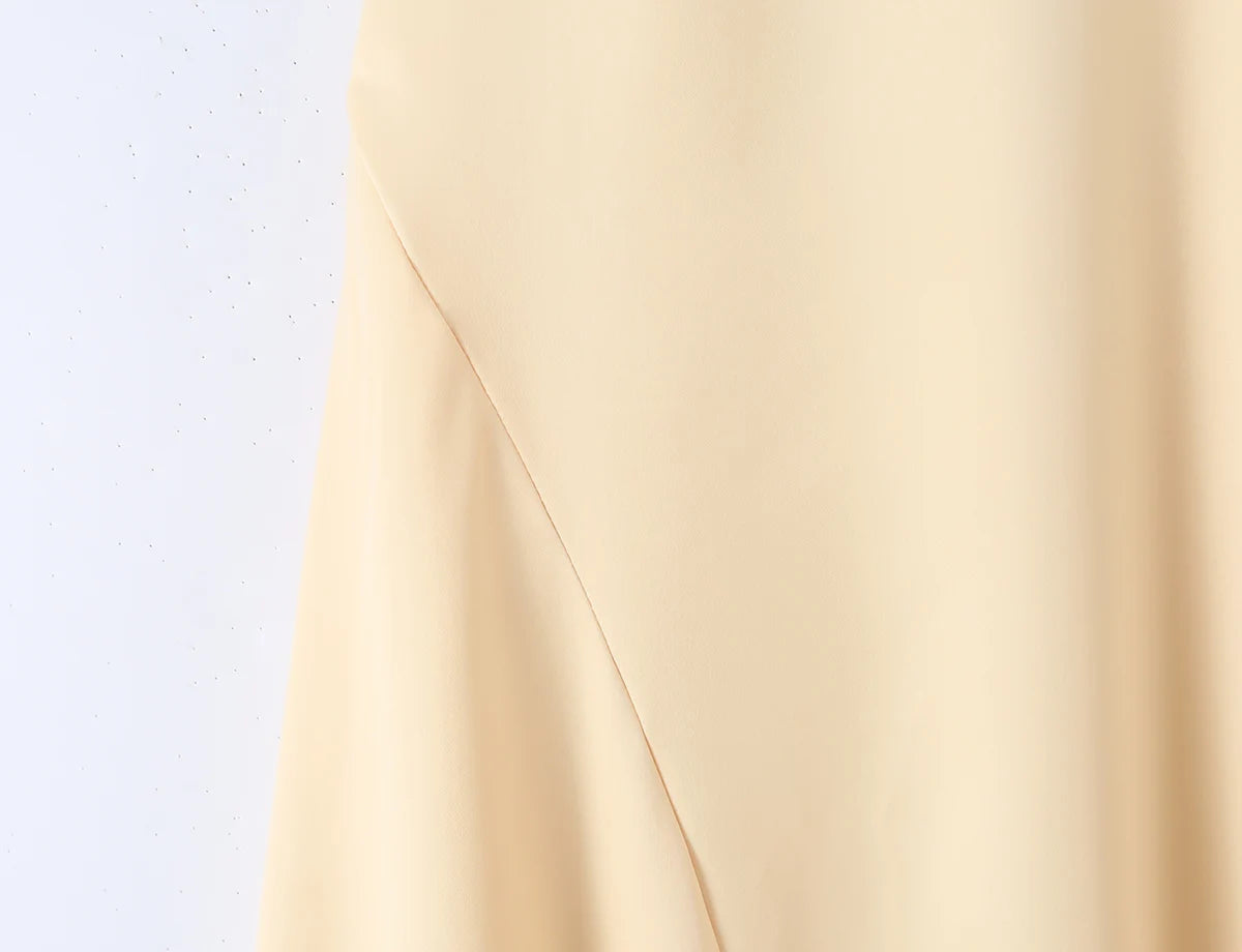 Laced Back Satin Sling Slip Dress Layering Piece