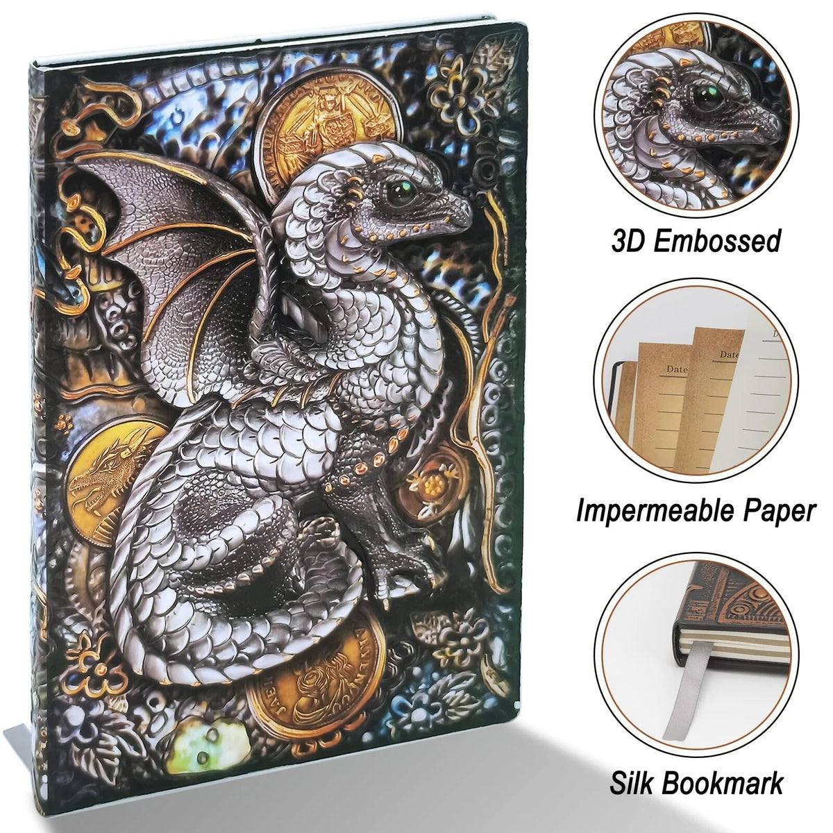 Flying Dragon Embossed Notebook