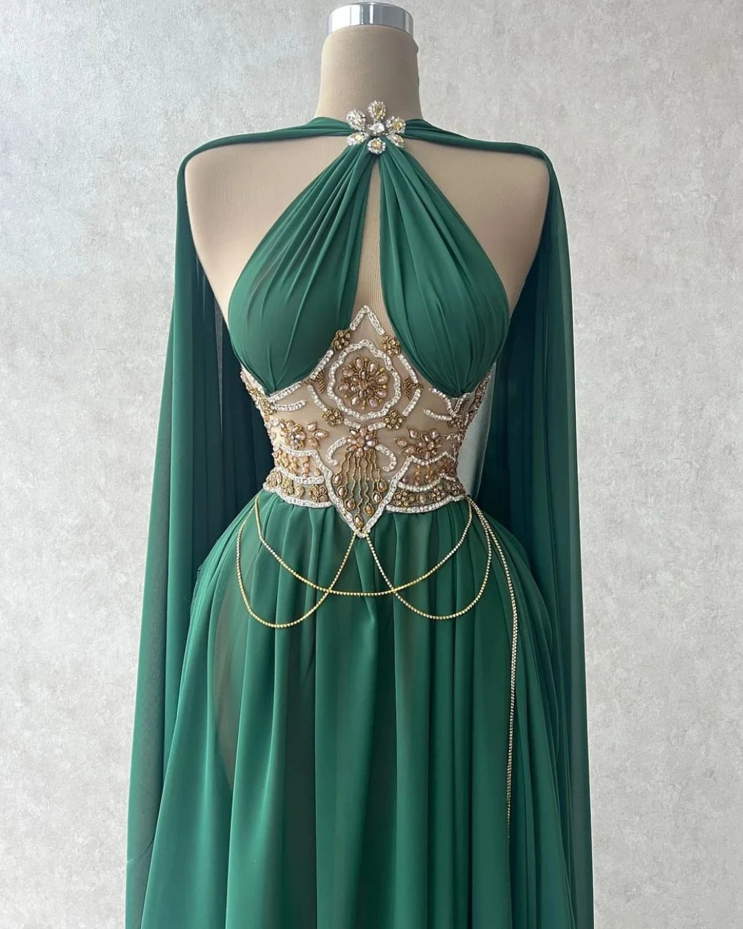 Persephone Goddess Gown Chiffon Custom Made Evening Dresses
