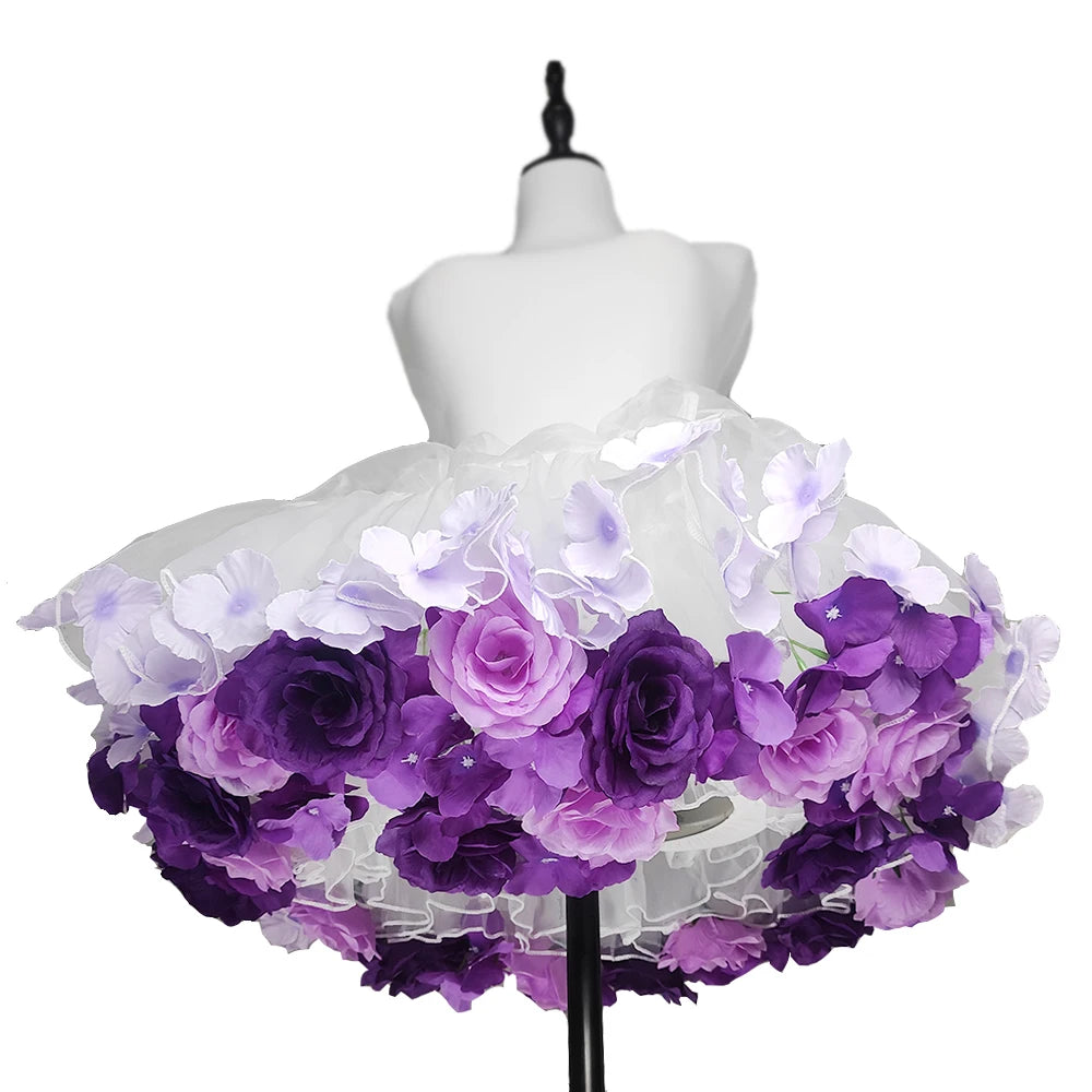 Handmade Flower Bomb Lolita Petticoat Skirt