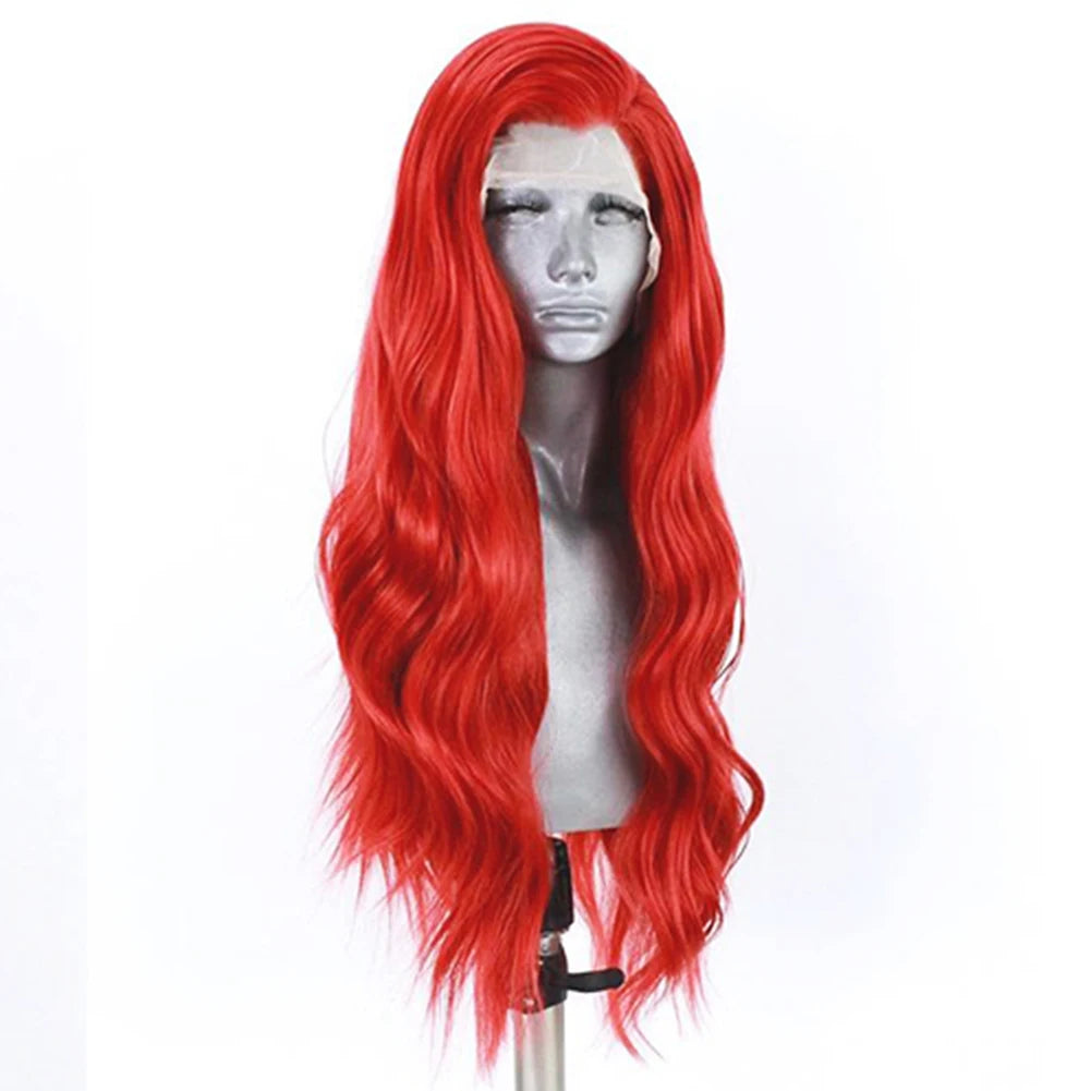 Long Soft Waves Wigs Side Part Soft Lace Front Wig Heat Resistant Fibre