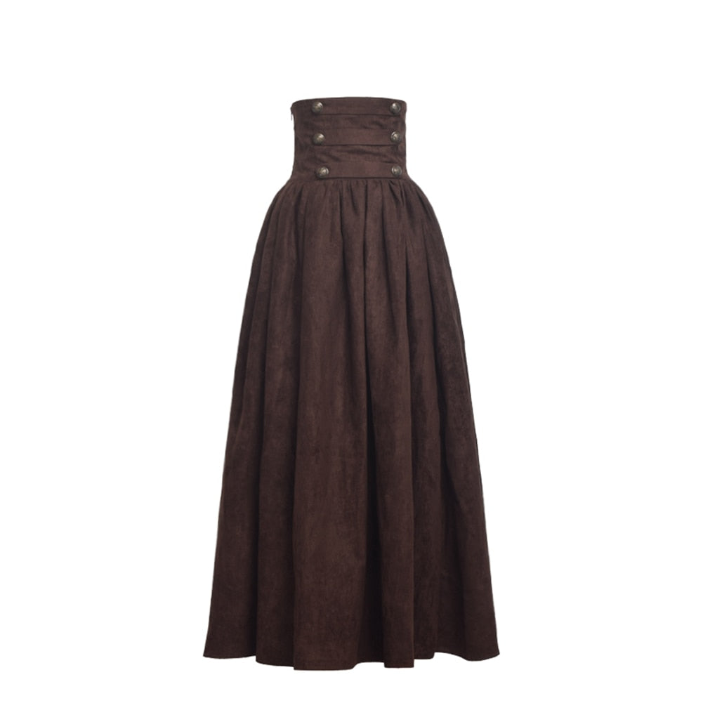 Renaissance Skirt Steampunk Victorian Empire High Waist