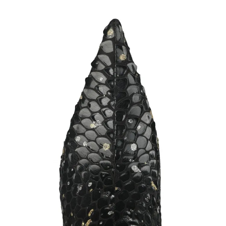 Sssseriously Ssssasssy Sssshort Boots Black Red Snake Ankle Boots