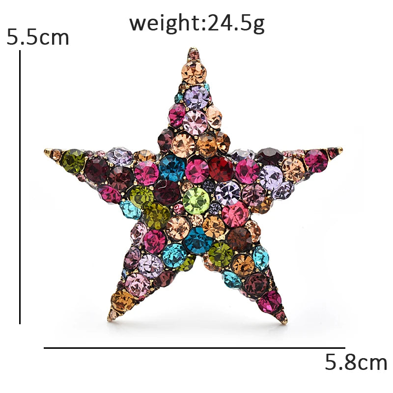 Shining Star Brooches 2 Colours
