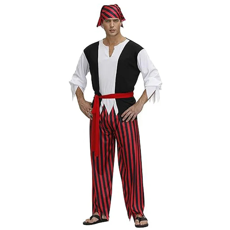 Pirate Pants Halloween Costume Striped Trousers