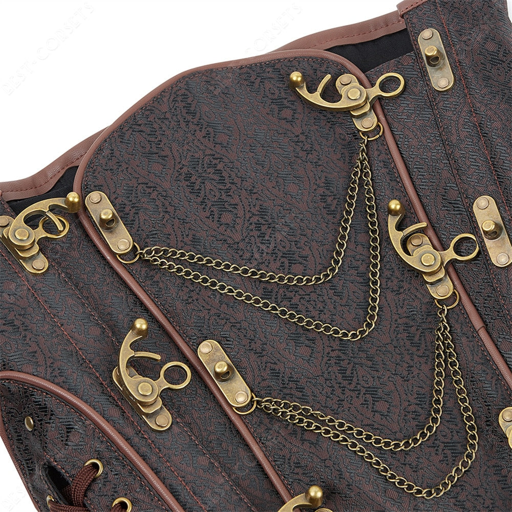Octavia's Steampunk Underbust Steel Boned Corset