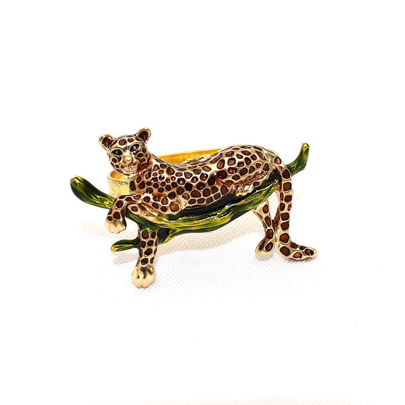 12PCS Leopard or Tiger Napkin Rings Table Decoration