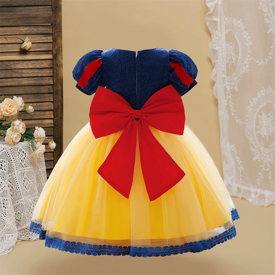 Toddler Princess Alice Belle Jasmine Mermaid Dress Baby Halloween Cosplay Costume