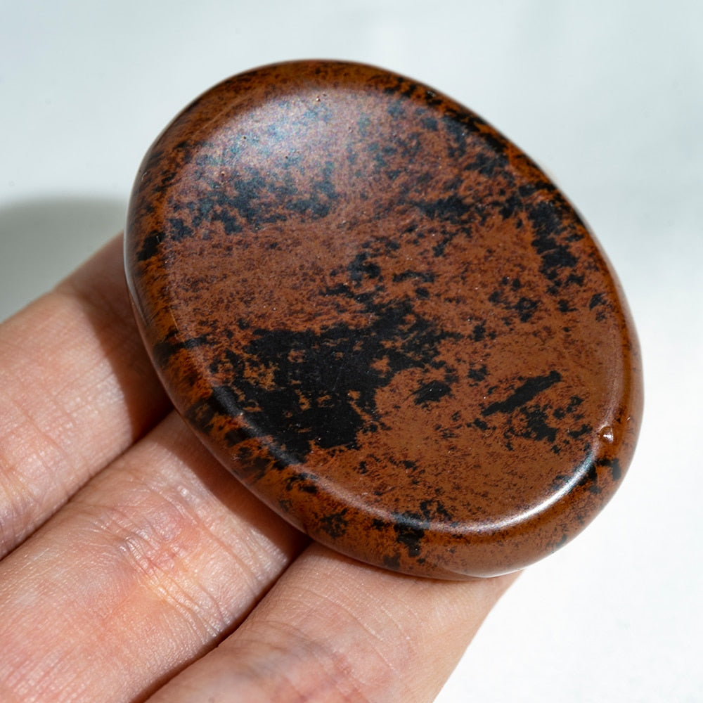 Thumb Pad Worry Stones Crystal Healing Seven Chakra Stones