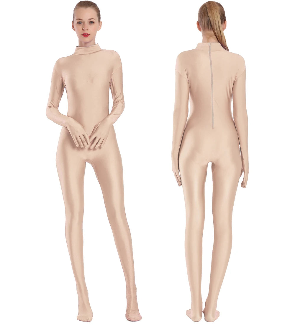 Cat Burglar Adult Spandex Full Body Zentai Footed Jumpsuit Unisex Bodysuit Unitard Halloween Costume