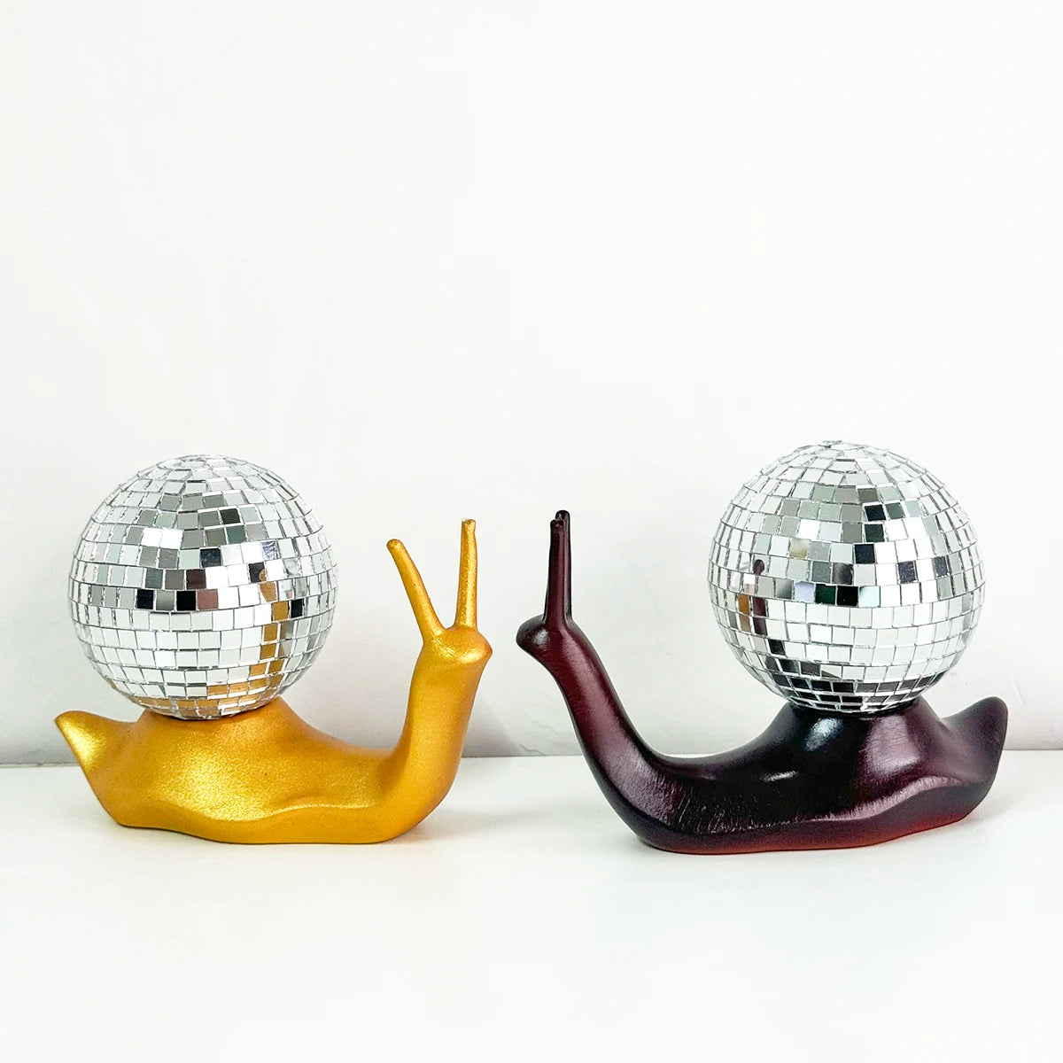 Disco Snail Mirror Ball Room Decor