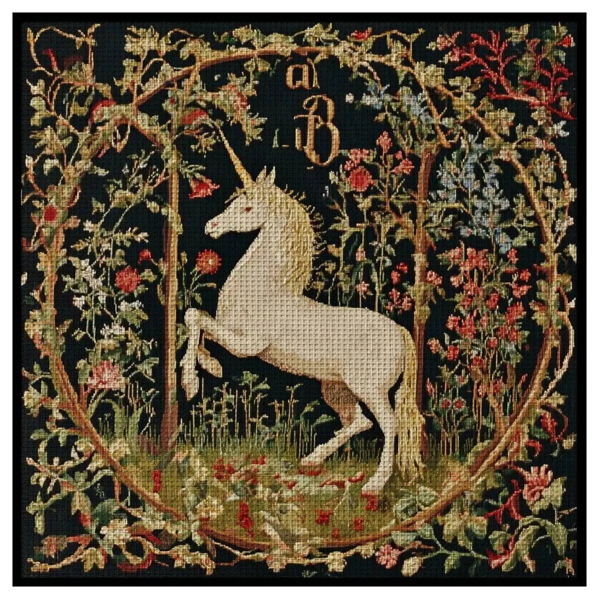 Unicorn 30X30CM Stamped Cross Stitch DIY Kit 11/14/16CT