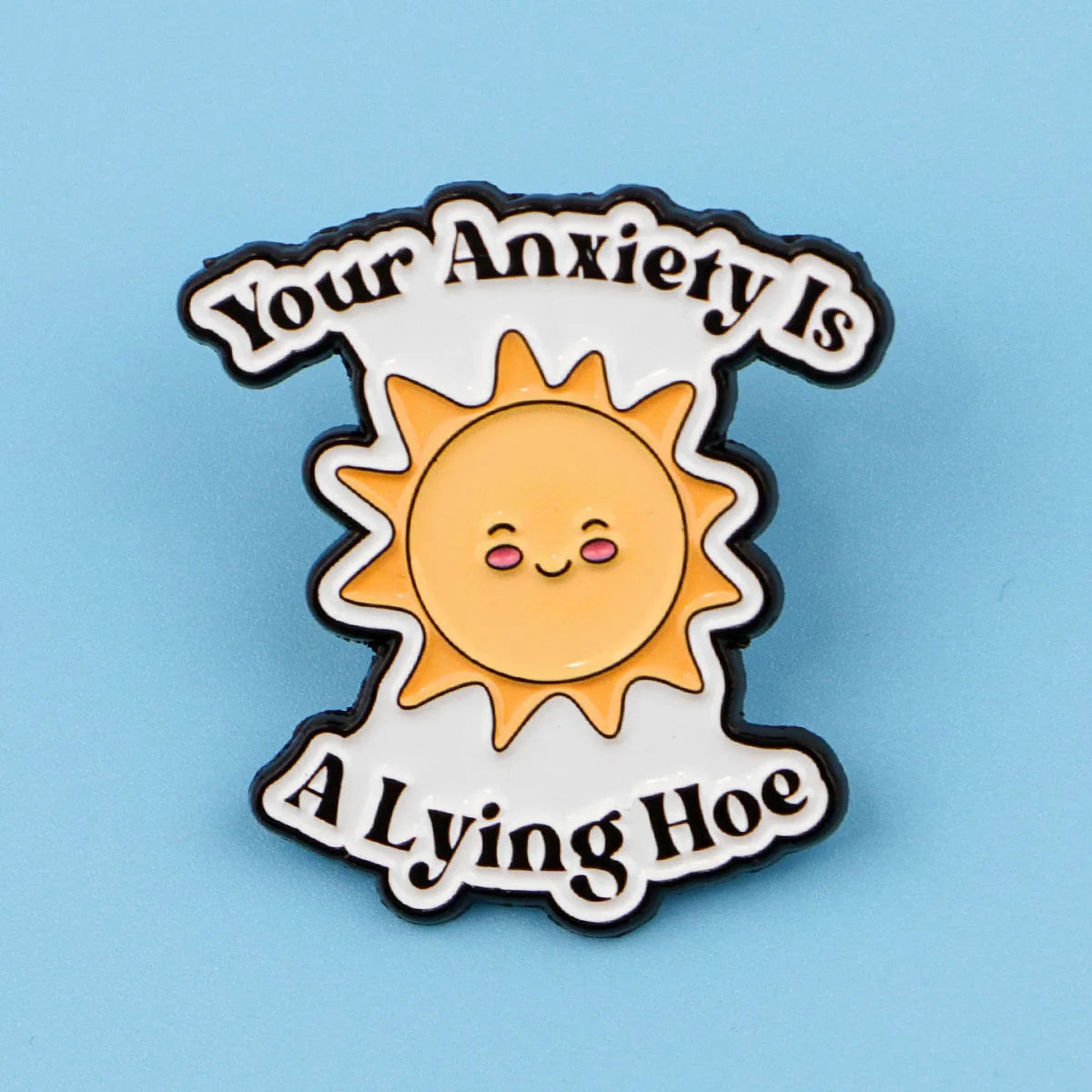 Sun Enamel Pin Anxiety Lapel Pins Badges