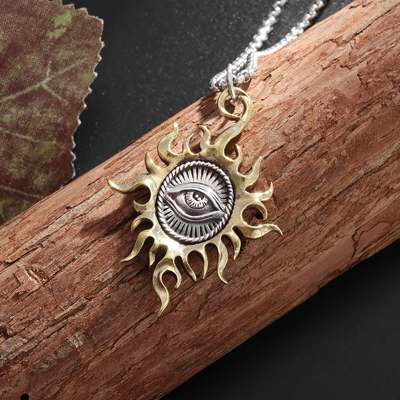 All Seeing Eye Sun God Necklace Amulet Jewellery