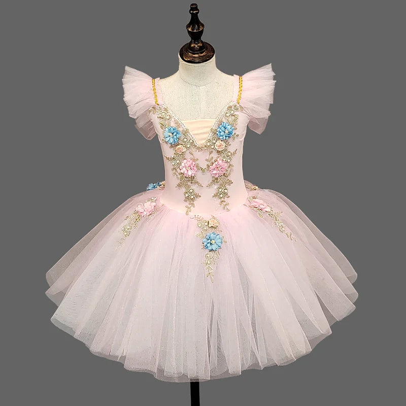 Spring Fae Ballet Performance Tutu Dresses