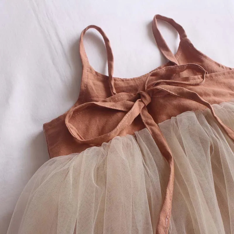 Bhoomie Baby Girl Toddler Cotton Linen Tutu Dresses
